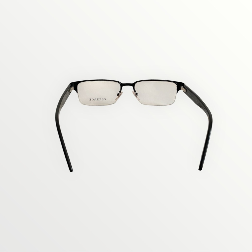 NEW Versace VE1184 Black Matte Metal Rectangular Eyeglasses - Picture 7 of 12
